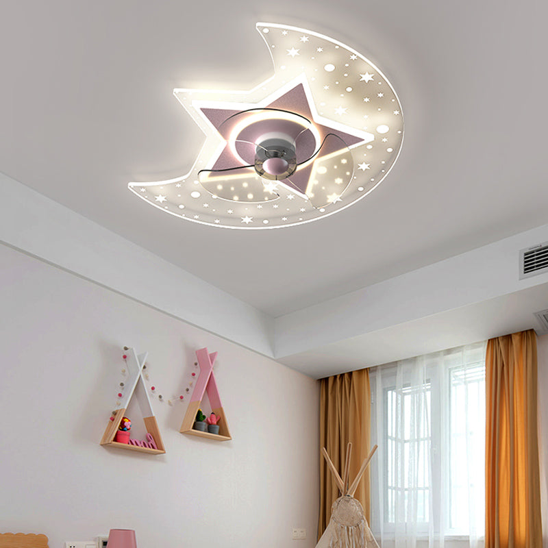Mondform Metall Deckenlüfter Kid Style 3 Lichter Deckenventilator Lampe