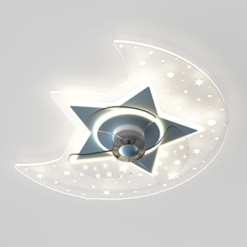 Mondform Metall Deckenlüfter Kid Style 3 Lichter Deckenventilator Lampe