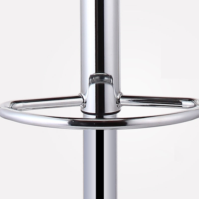 Modern Rotatable Backrest Counter Stool Steel Cashier Bar Stool with Leather Cushion