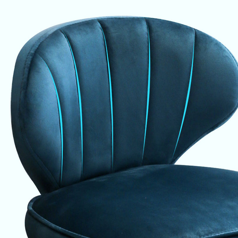 Modern Armless Backrest Counter Stool Iron Study Bar Stool with Cushion and Pedal