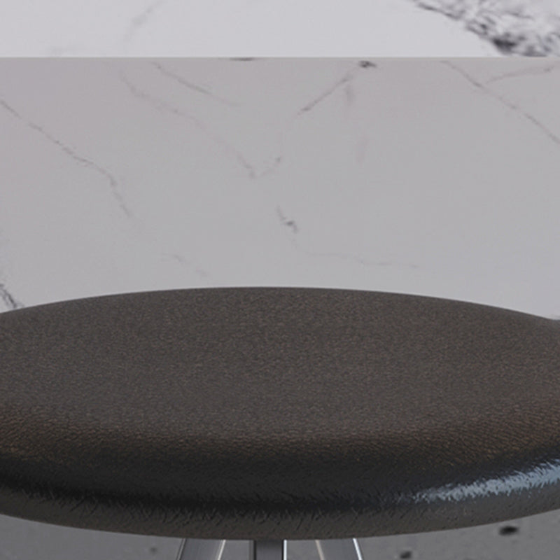 Industrial Style Barstools Leather Seats Metal 3 Legs Counter Stools for Dining Room