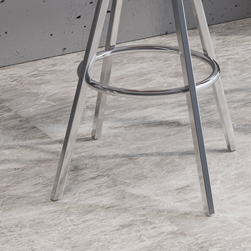 Industrial Style Barstools Leather Seats Metal 3 Legs Counter Stools for Dining Room