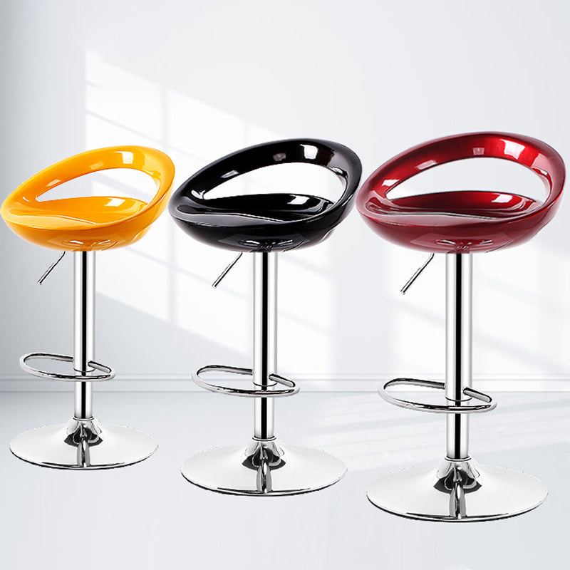 Industrial Adjustable Height Swivel Counter Stools Metal Bar Stools with Footrest