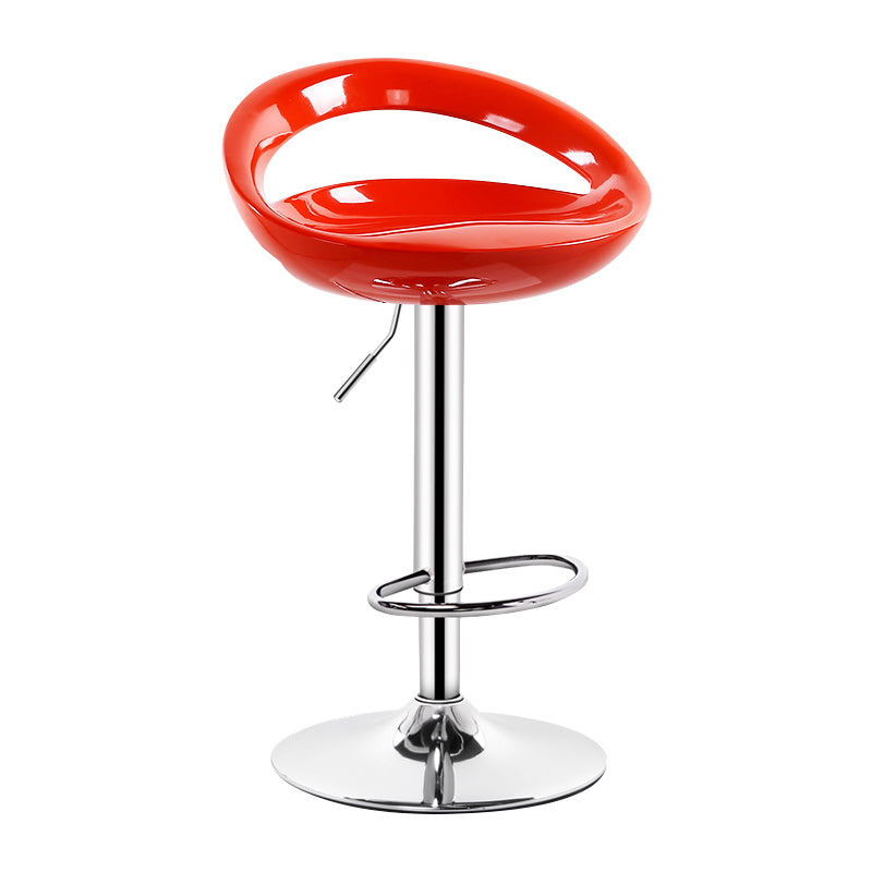 Industrial Adjustable Height Swivel Counter Stools Metal Bar Stools with Footrest