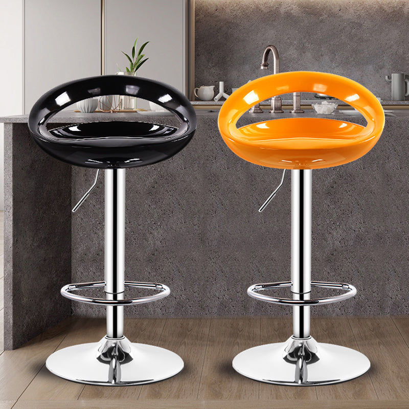 Industrial Adjustable Height Swivel Counter Stools Metal Bar Stools with Footrest