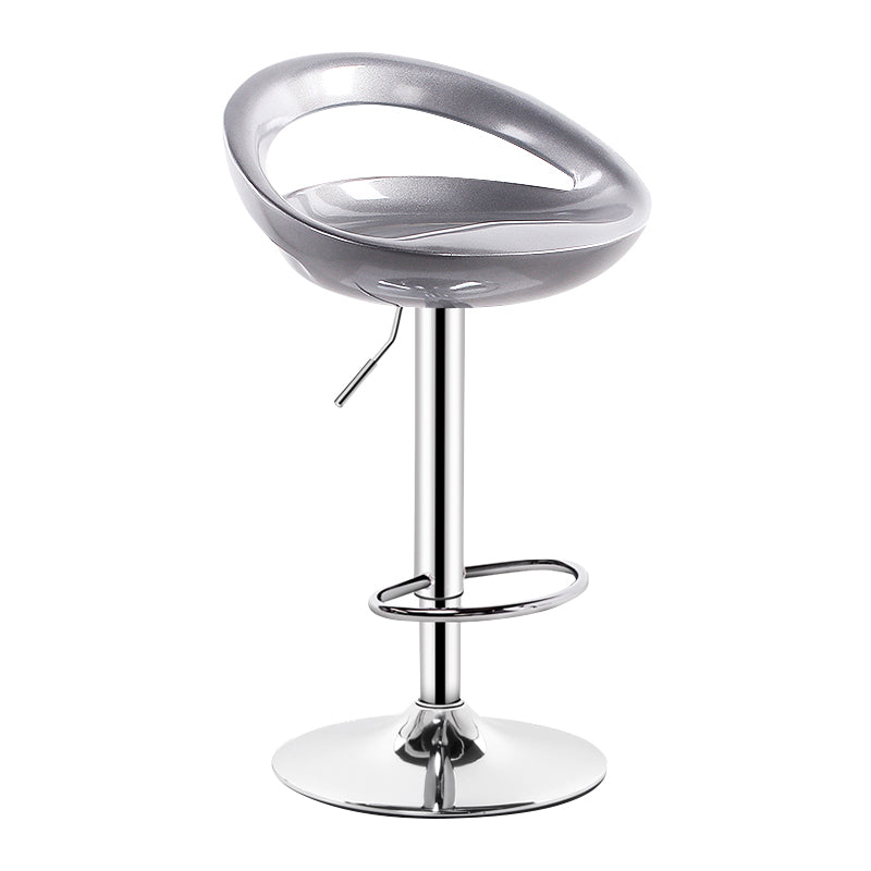 Industrial Adjustable Height Swivel Counter Stools Metal Bar Stools with Footrest