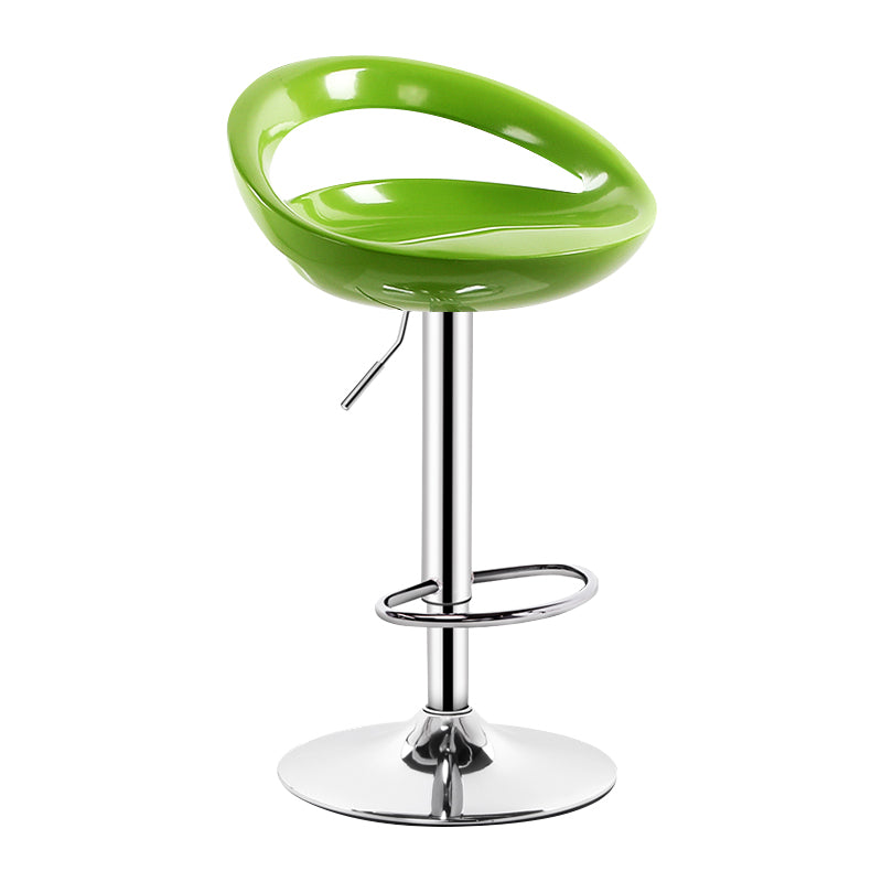 Industrial Adjustable Height Swivel Counter Stools Metal Bar Stools with Footrest