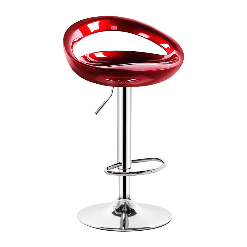 Industrial Adjustable Height Swivel Counter Stools Metal Bar Stools with Footrest