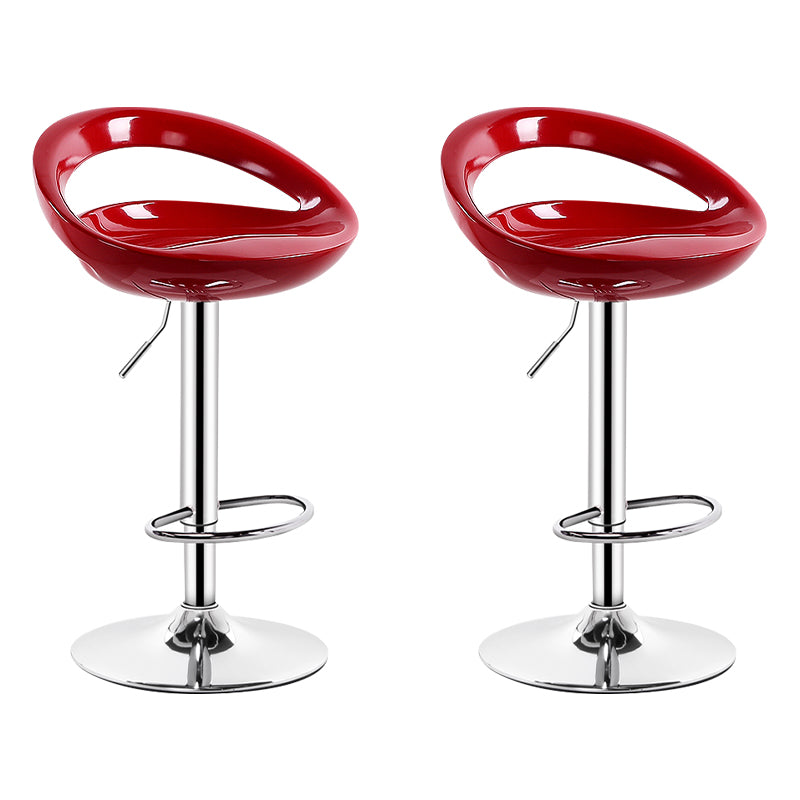 Industrial Adjustable Height Swivel Counter Stools Metal Bar Stools with Footrest