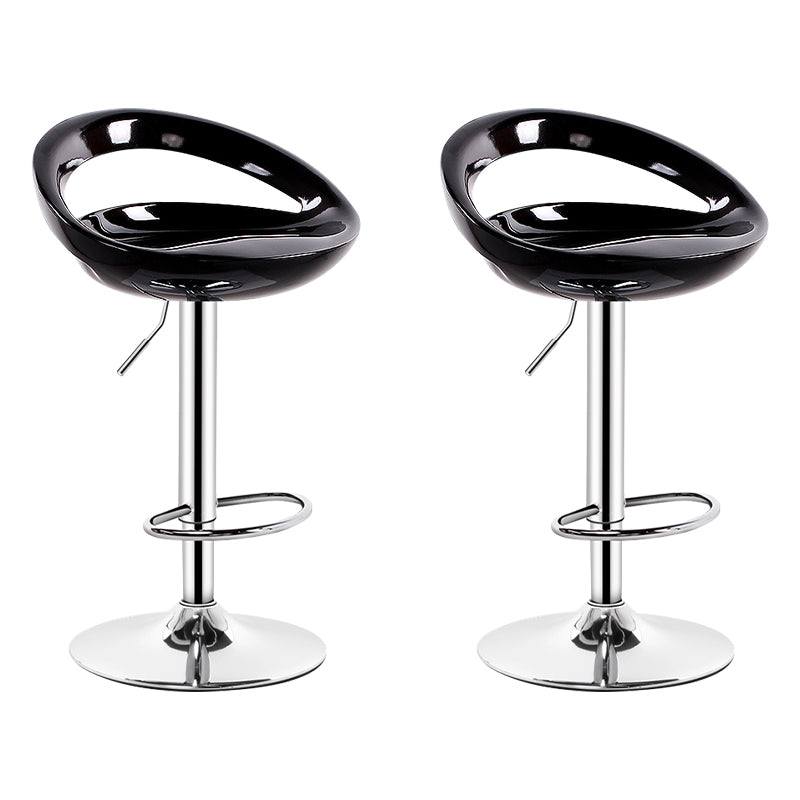 Industrial Adjustable Height Swivel Counter Stools Metal Bar Stools with Footrest