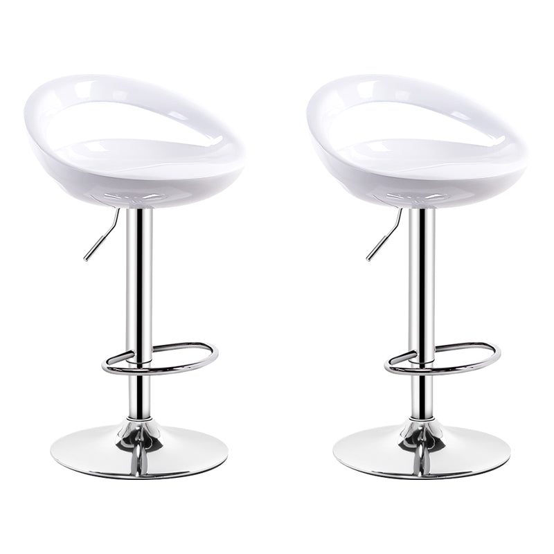 Industrial Adjustable Height Swivel Counter Stools Metal Bar Stools with Footrest