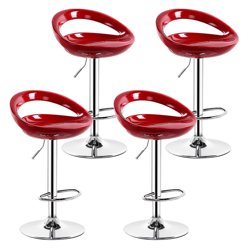 Industrial Adjustable Height Swivel Counter Stools Metal Bar Stools with Footrest
