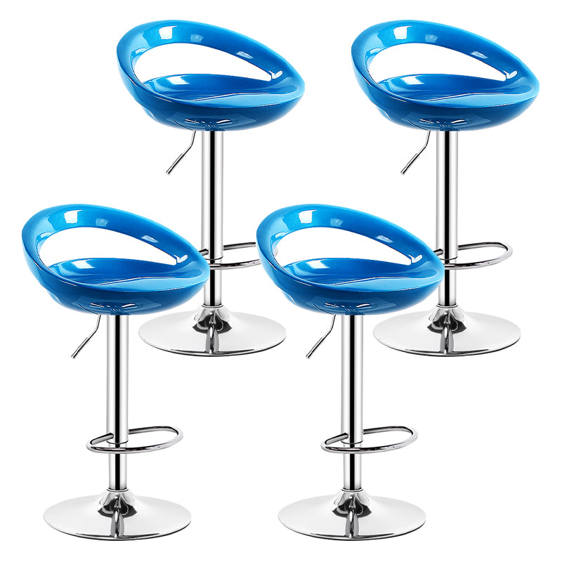 Industrial Adjustable Height Swivel Counter Stools Metal Bar Stools with Footrest