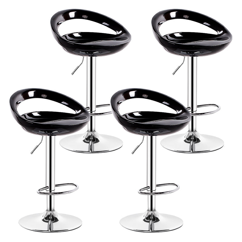 Industrial Adjustable Height Swivel Counter Stools Metal Bar Stools with Footrest
