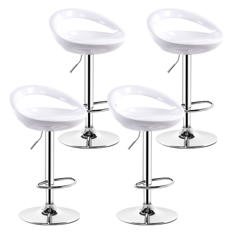 Industrial Adjustable Height Swivel Counter Stools Metal Bar Stools with Footrest
