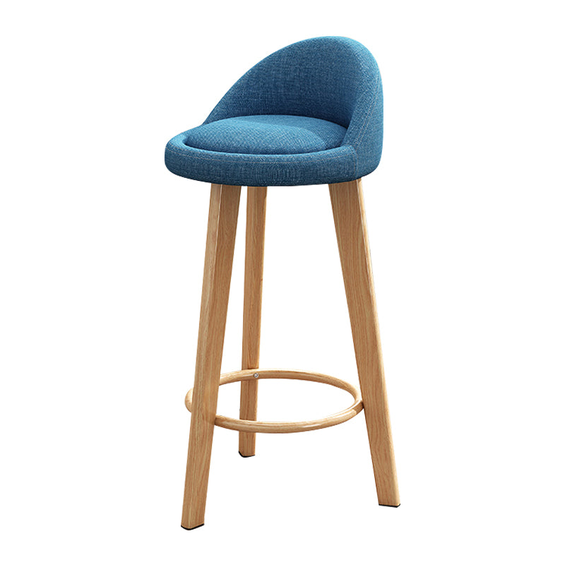 Scandinavian Style Bar-stool Steel Legs Round Seat Single Counter Stool for Kitchen Bar