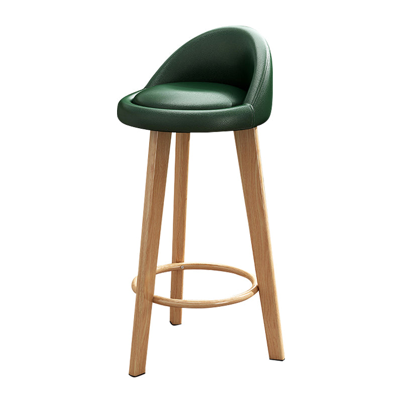 Scandinavian Style Bar-stool Steel Legs Round Seat Single Counter Stool for Kitchen Bar