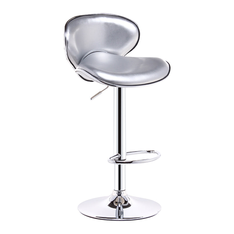Scandinavian Adjustable Height Swivel Counter Stools Metal Leather Bar Stools