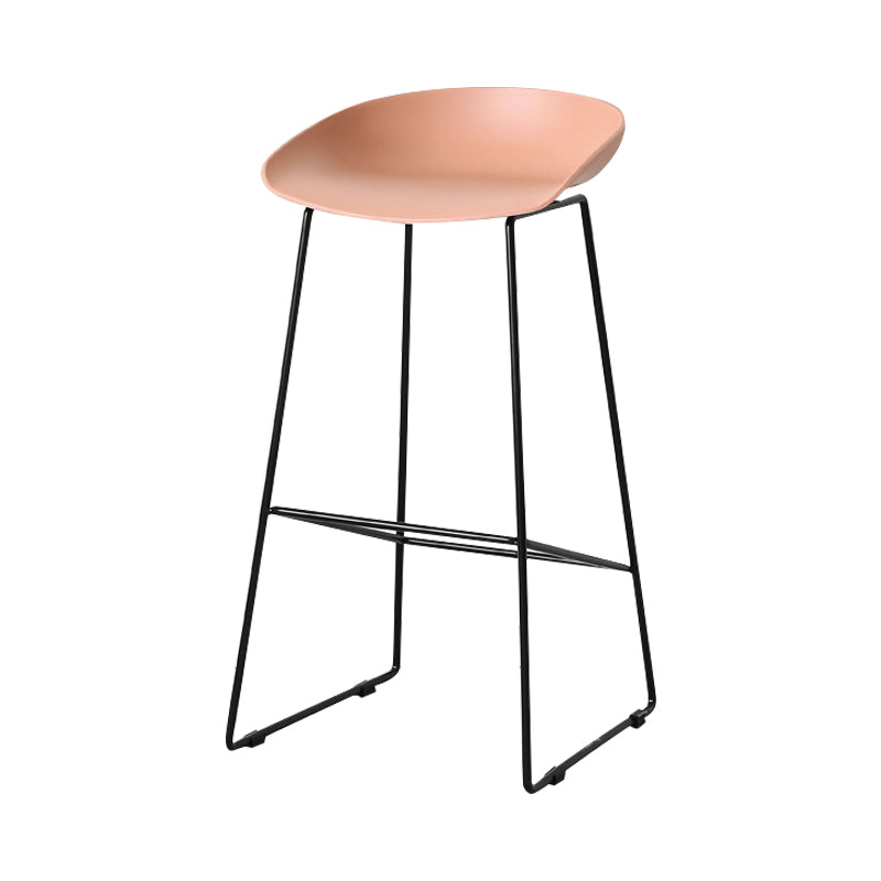 Scandinavian Style Bar-stool with Sled Legs Bucket Seat Counter Stool for Kitchen Bar