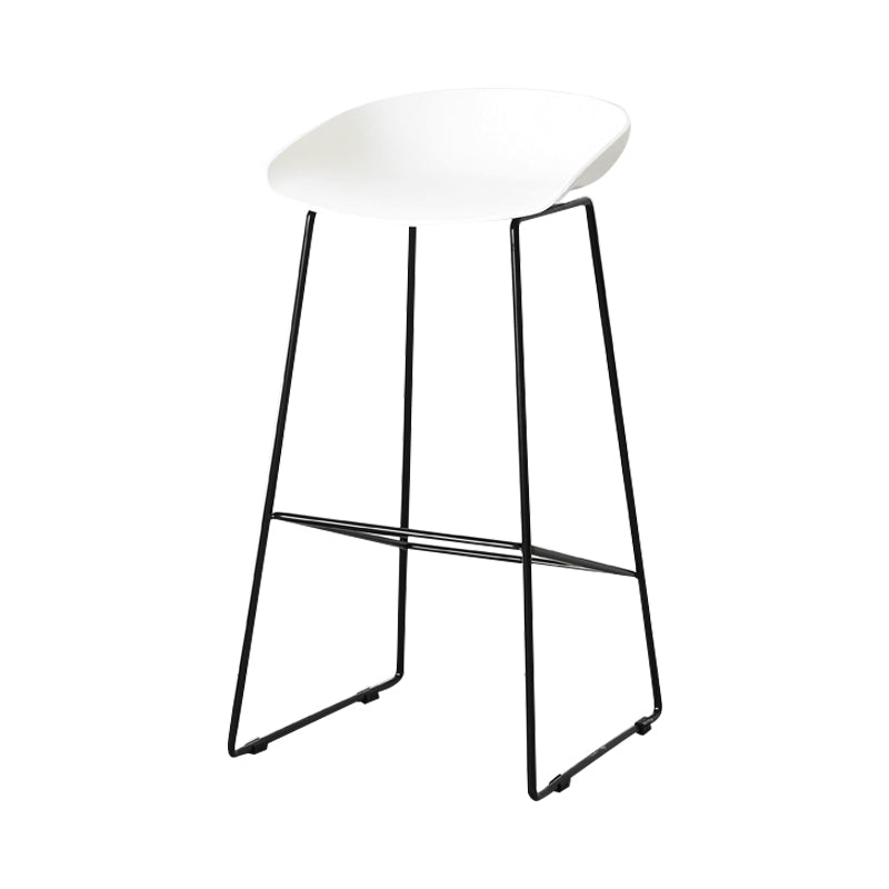 Scandinavian Style Bar-stool with Sled Legs Bucket Seat Counter Stool for Kitchen Bar