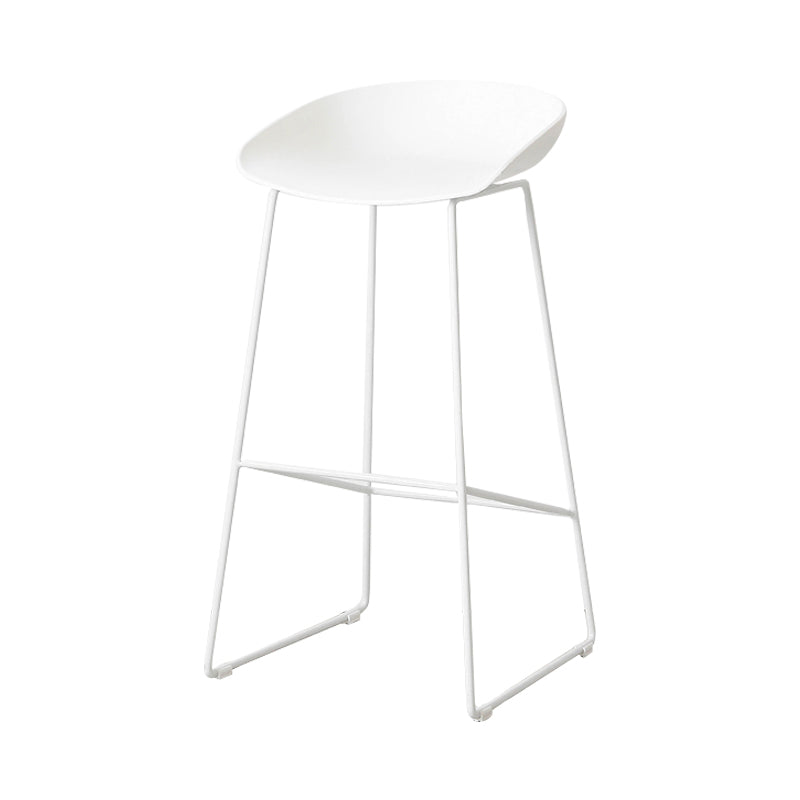 Scandinavian Style Bar-stool with Sled Legs Bucket Seat Counter Stool for Kitchen Bar