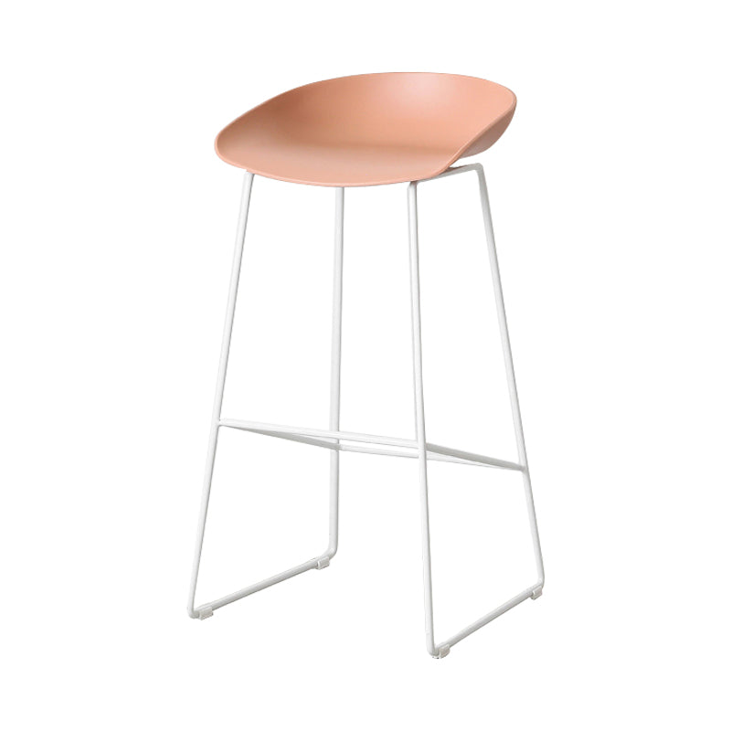 Scandinavian Style Bar-stool with Sled Legs Bucket Seat Counter Stool for Kitchen Bar