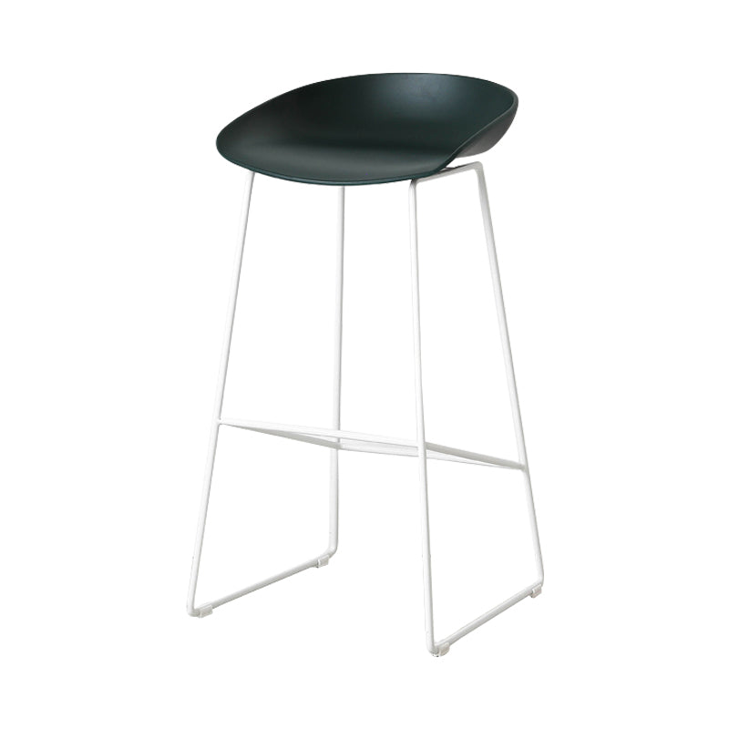 Scandinavian Style Bar-stool with Sled Legs Bucket Seat Counter Stool for Kitchen Bar