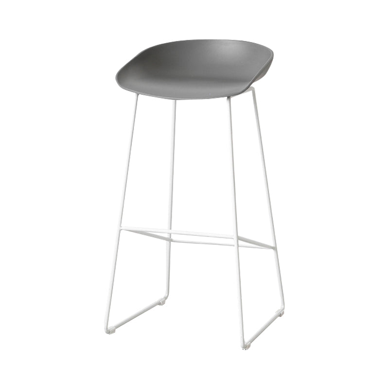 Scandinavian Style Bar-stool with Sled Legs Bucket Seat Counter Stool for Kitchen Bar