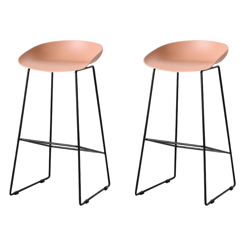 Scandinavian Style Bar-stool with Sled Legs Bucket Seat Counter Stool for Kitchen Bar