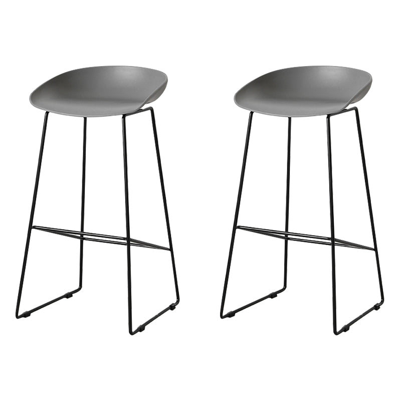 Scandinavian Style Bar-stool with Sled Legs Bucket Seat Counter Stool for Kitchen Bar