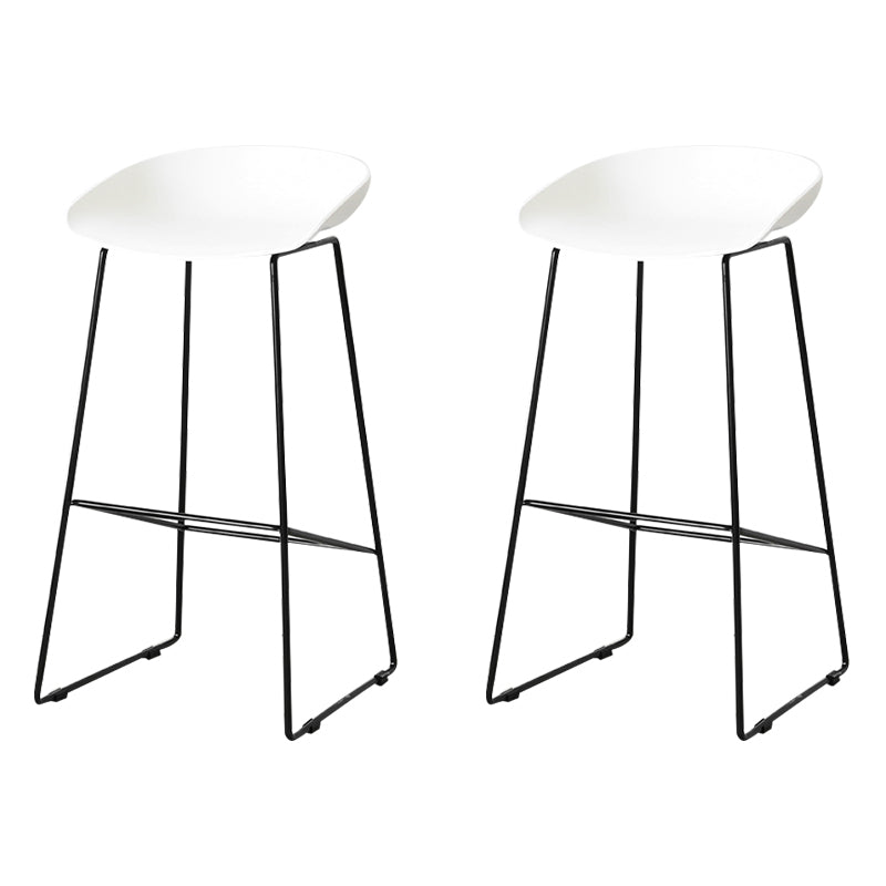 Scandinavian Style Bar-stool with Sled Legs Bucket Seat Counter Stool for Kitchen Bar