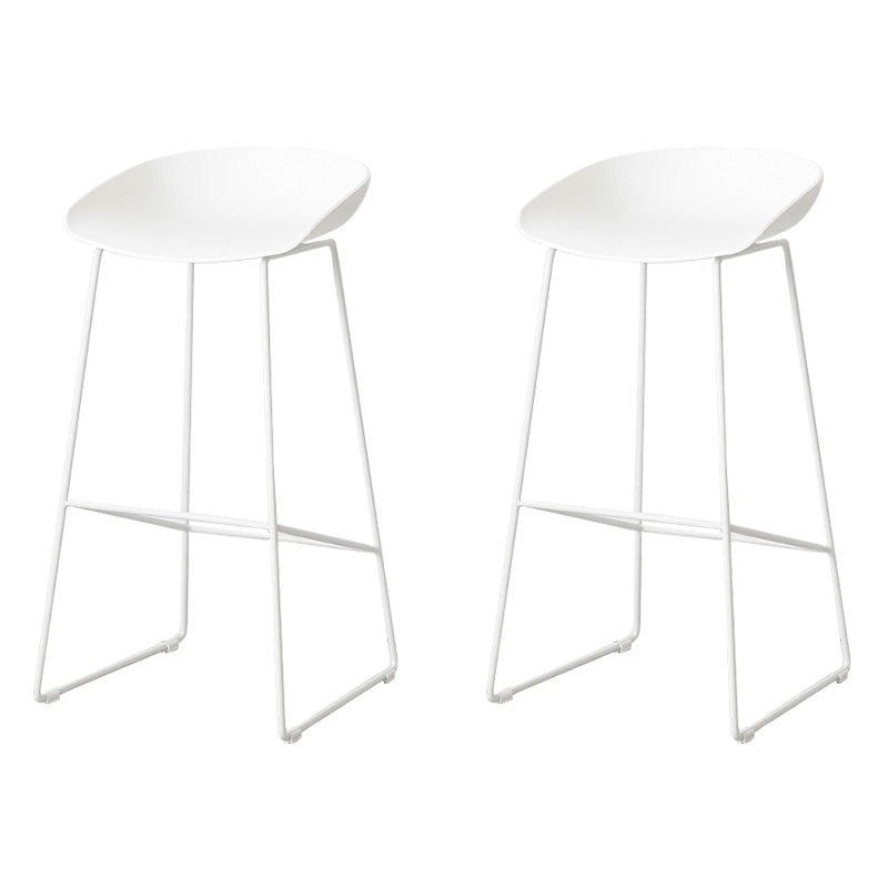 Scandinavian Style Bar-stool with Sled Legs Bucket Seat Counter Stool for Kitchen Bar