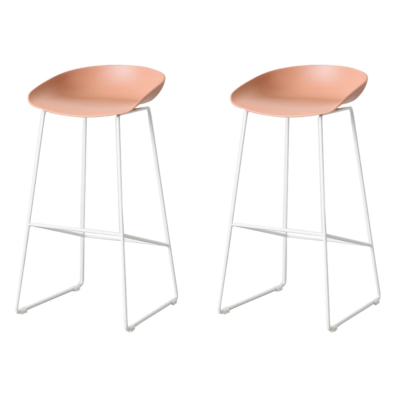 Scandinavian Style Bar-stool with Sled Legs Bucket Seat Counter Stool for Kitchen Bar