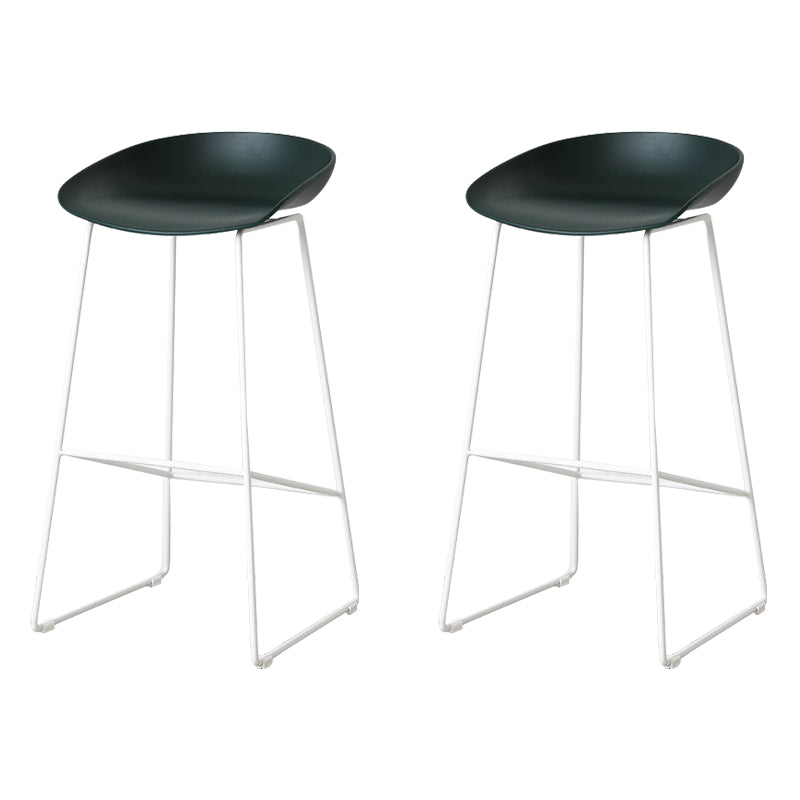 Scandinavian Style Bar-stool with Sled Legs Bucket Seat Counter Stool for Kitchen Bar