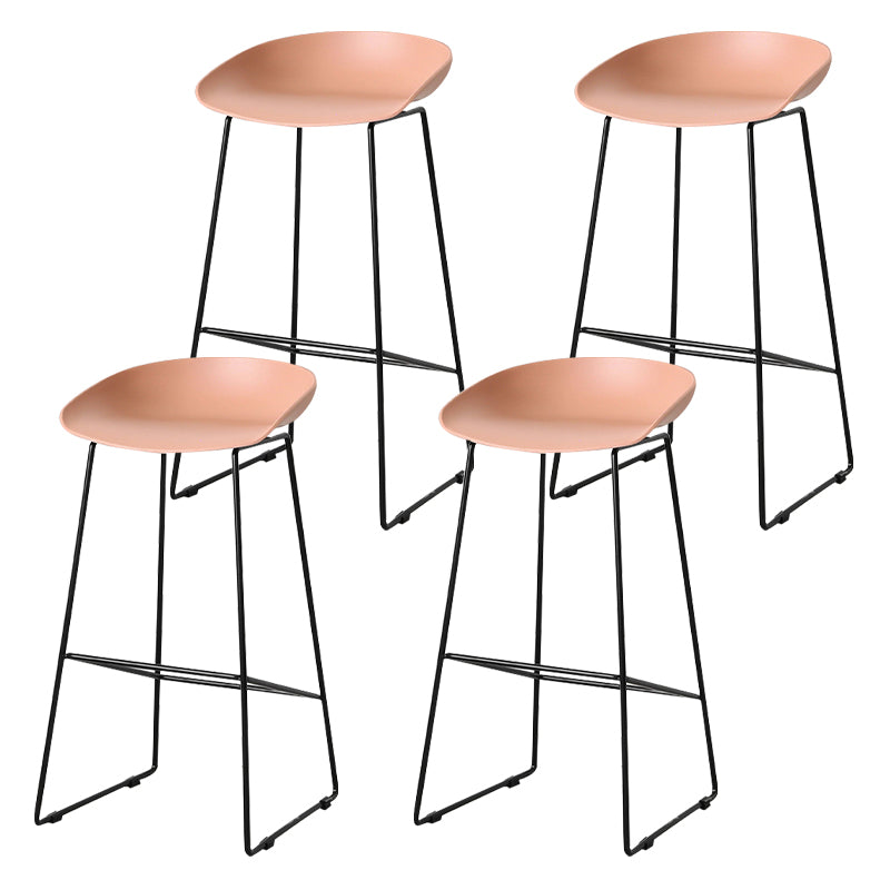 Scandinavian Style Bar-stool with Sled Legs Bucket Seat Counter Stool for Kitchen Bar