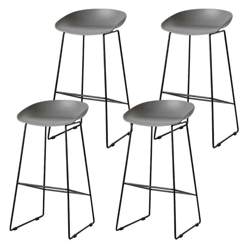 Scandinavian Style Bar-stool with Sled Legs Bucket Seat Counter Stool for Kitchen Bar