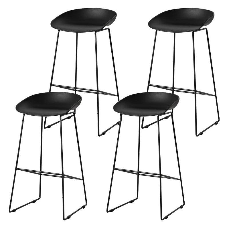 Scandinavian Style Bar-stool with Sled Legs Bucket Seat Counter Stool for Kitchen Bar