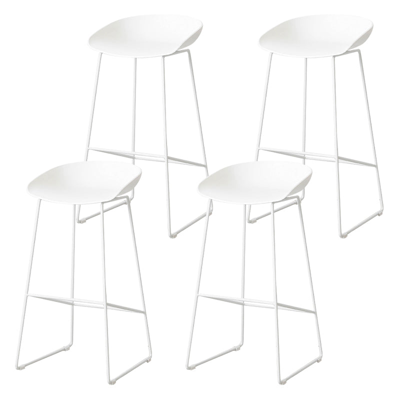 Scandinavian Style Bar-stool with Sled Legs Bucket Seat Counter Stool for Kitchen Bar
