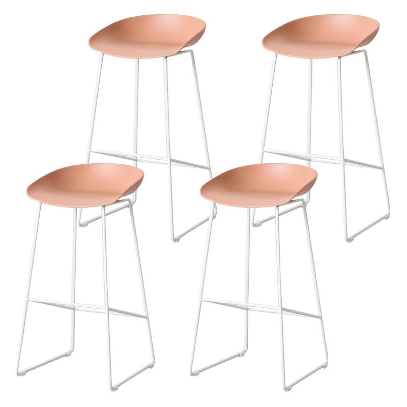 Scandinavian Style Bar-stool with Sled Legs Bucket Seat Counter Stool for Kitchen Bar