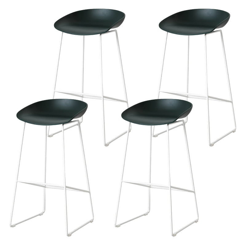 Scandinavian Style Bar-stool with Sled Legs Bucket Seat Counter Stool for Kitchen Bar