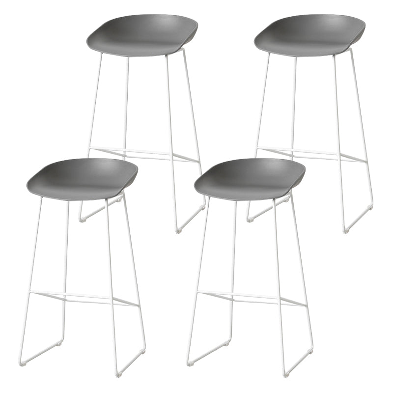 Scandinavian Style Bar-stool with Sled Legs Bucket Seat Counter Stool for Kitchen Bar