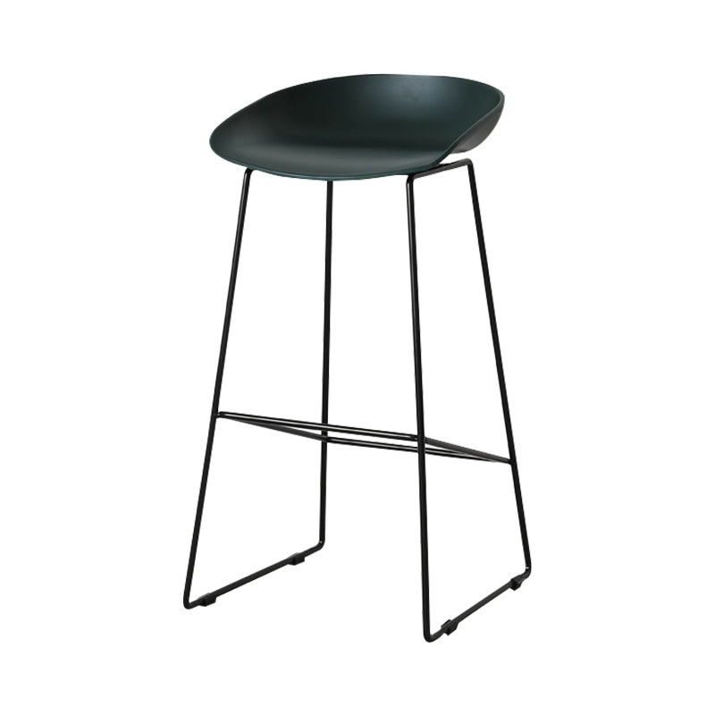 Scandinavian Style Bar-stool with Sled Legs Bucket Seat Counter Stool for Kitchen Bar