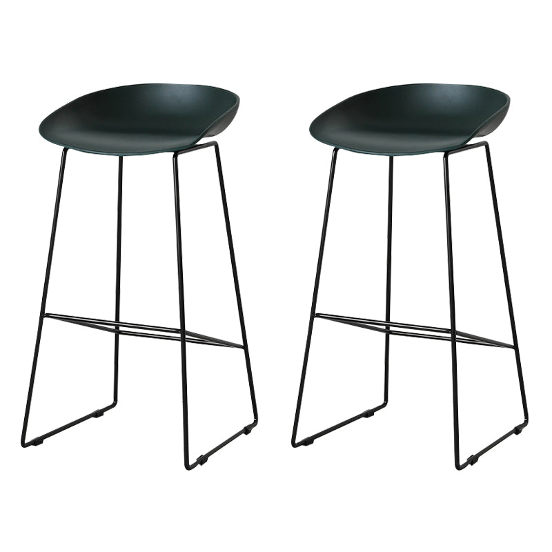 Scandinavian Style Bar-stool with Sled Legs Bucket Seat Counter Stool for Kitchen Bar