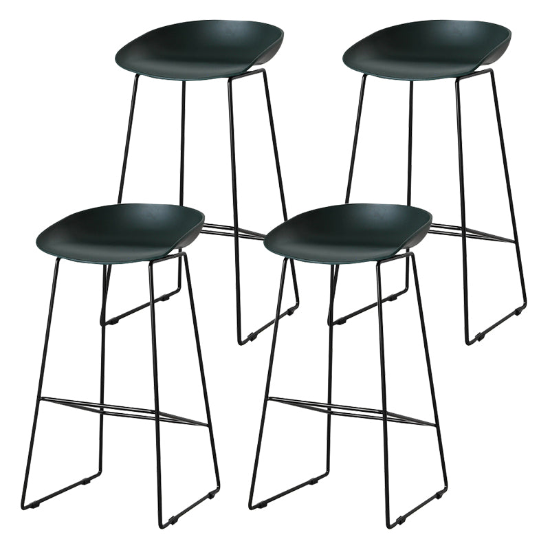 Scandinavian Style Bar-stool with Sled Legs Bucket Seat Counter Stool for Kitchen Bar