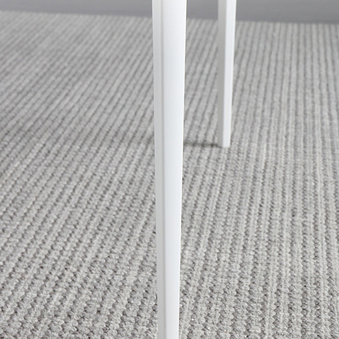 Rectangle Dining Table White Stone Top Table with 4 Legs Base
