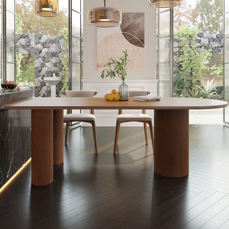 Contemporary Solid Wood Dining Table 3 Legs Dining Table for Dining Room