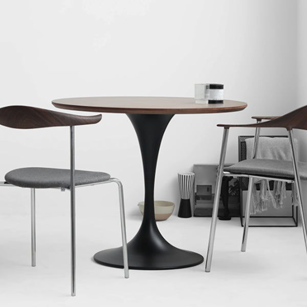 Modern Round Wood Dining Table Tulip Base Home Kitchen Dinner Dining Table