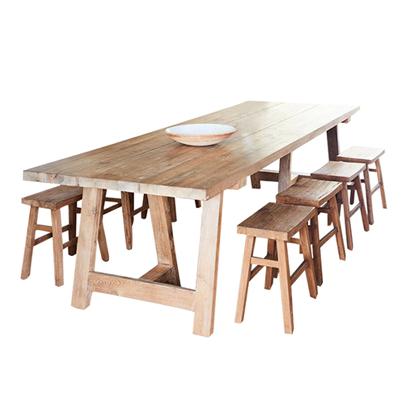 Dining Room Kitchen Table Modern Rectangle Pine Solid Wood Dinette Table