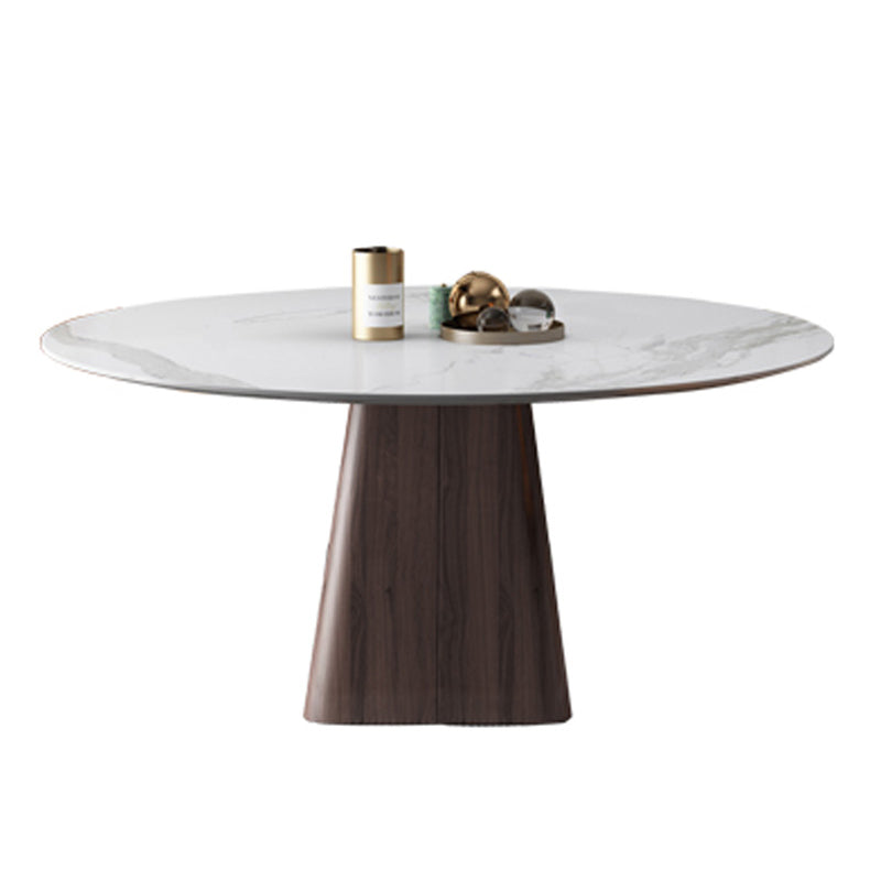 Contemporary Sintered Stone Dining Table Round Dining Room Table
