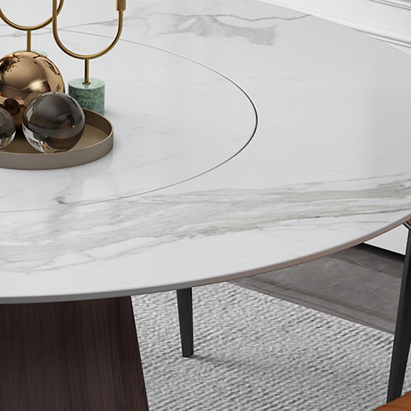 Contemporary Sintered Stone Dining Table Round Dining Room Table